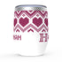 Fair Isle Hearts Stemless Wine Tumblers